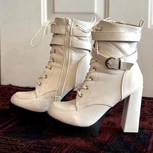Heeled Combat Boots